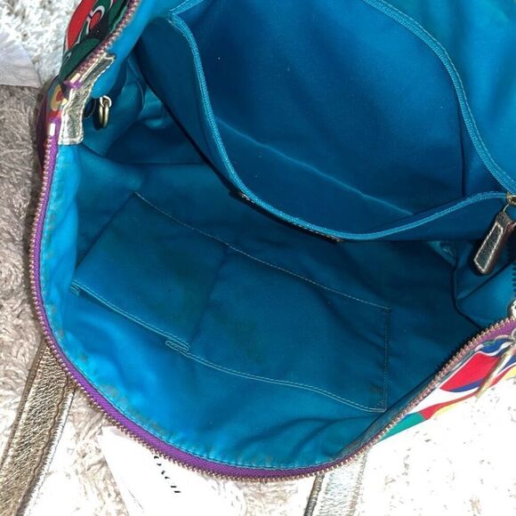 Coach Poppy Pop C Spotlight Tote Shoulder Bag Gold Multi Colored Bright - Picture 10 of 16